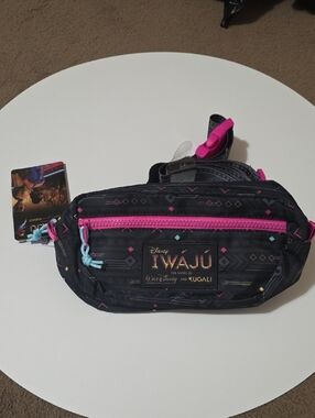 Disney Iwaju Black & Pink Fanny Pack with Multi-Color Accents